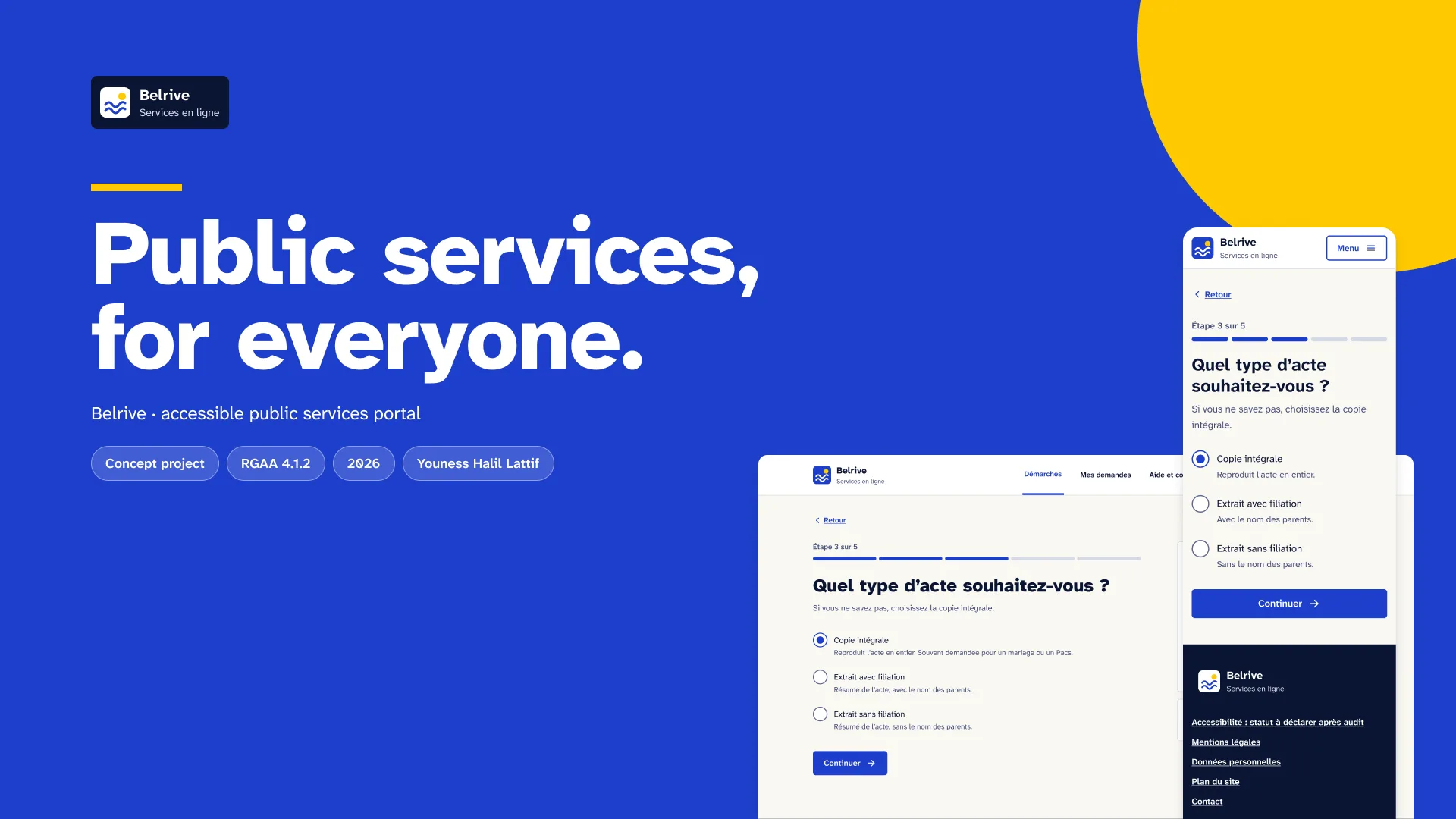 Belrive, portail de services publics accessible (projet concept)