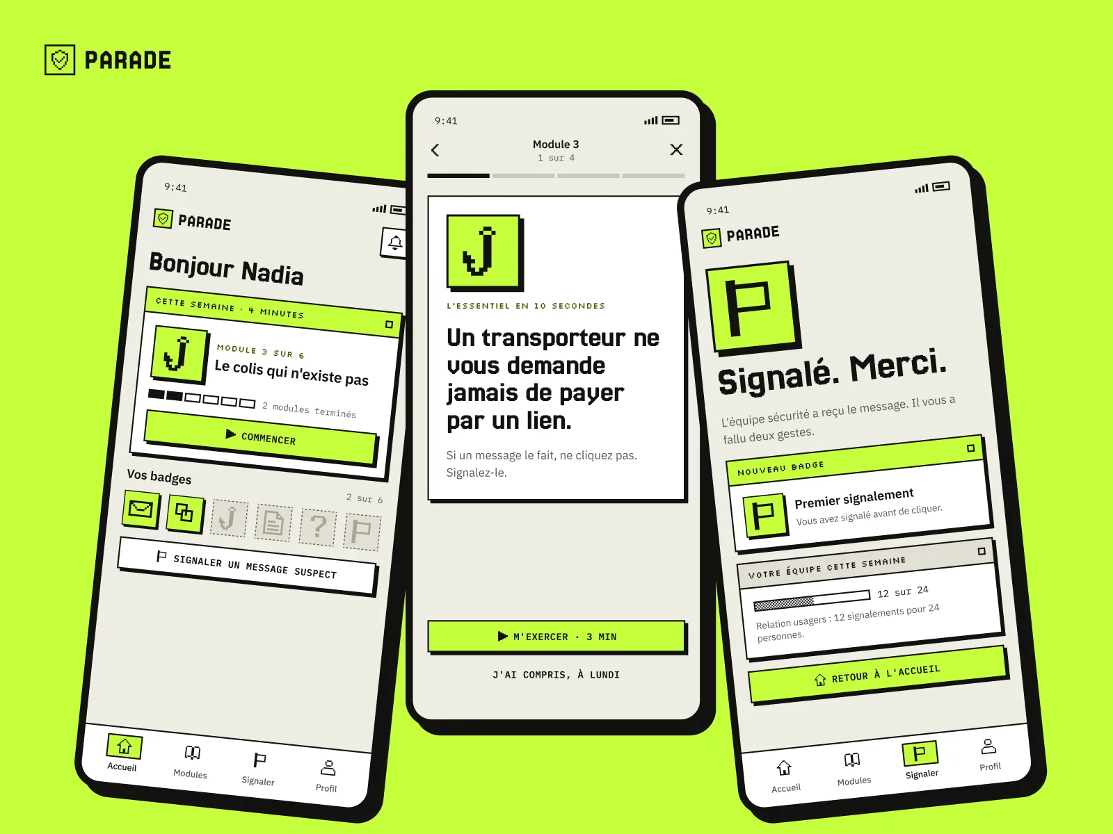 Parade : le parcours de l’apprenant sur mobile